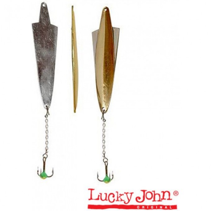 Блесна вертикальная зимняя LUCKY JOHN WING с цепочкой и тройником 64Мм/10.0Г Gs Блистер 102-4-GS