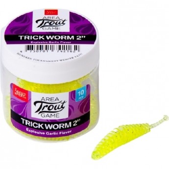 Слаги съедобные искусственные LUCKY JOHN PRO SERIES TRICK WORM 2.5in (64 мм), цвет 101, 7 шт