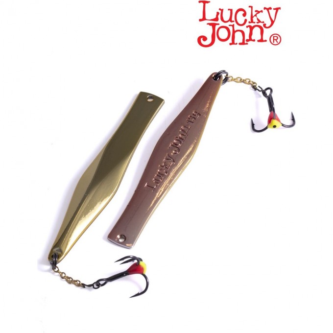 Блесна вертикальная зимняя LUCKY JOHN KALOMIES с цепочкой и тройником 75мм GC LJK75-GC