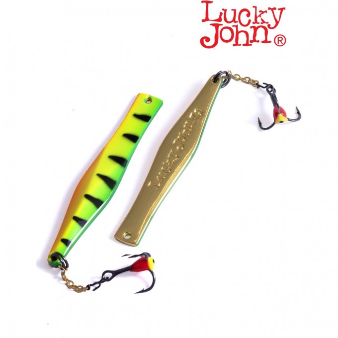 Блесна вертикальная зимняя LUCKY JOHN KALOMIES с цепочкой и тройником 75мм TIGER LJK75-T