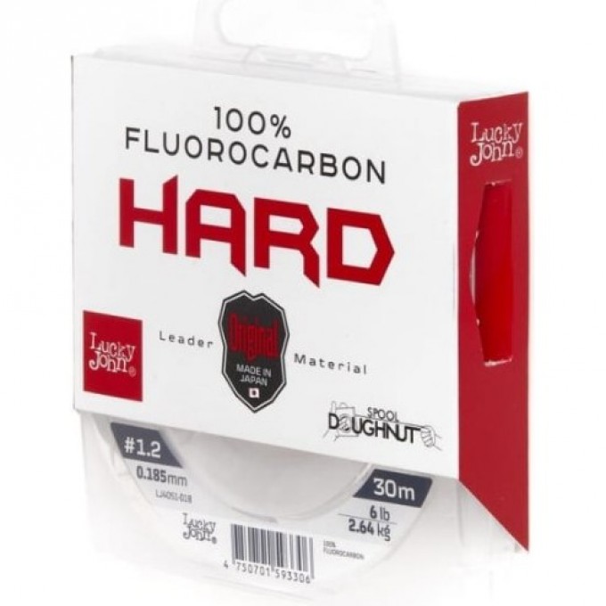 Леска монофильная LUCKY JOHN FLUOROCARBON HARD 30 м – 0,18 мм LJ4051-018