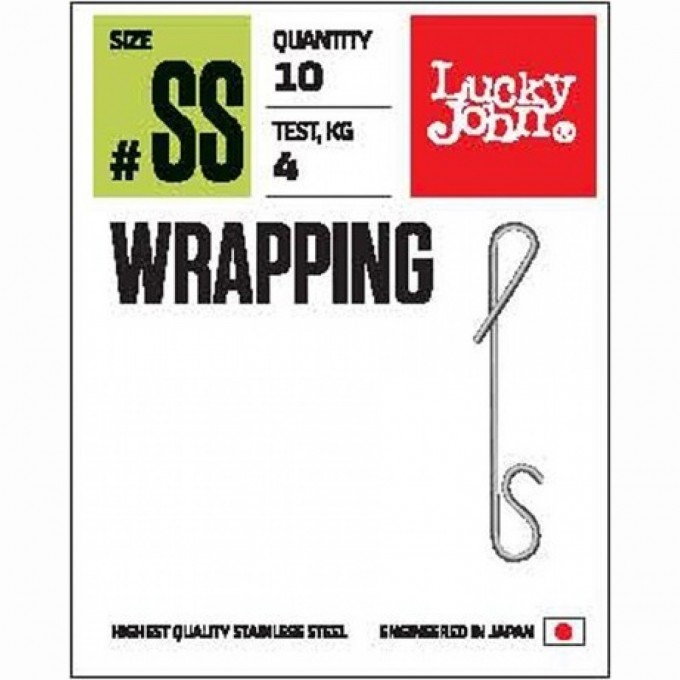 Соединители безузловые LUCKY JOHN PRO SERIES WRAPPING 001Ss 04Кг 8Шт. LJP5112-001SS