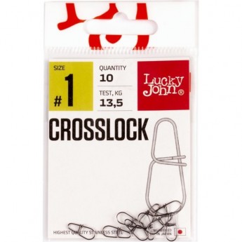 Застежки LUCKY JOHN PRO SERIES CROSSLOCK 0015 10Шт.