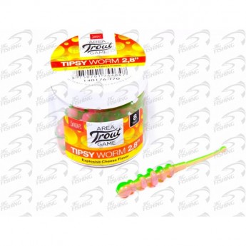 Слаги съедобные искусственные LUCKY JOHN PRO SERIES TIPSY WORM 2,3 in (58 мм), цвет T70, 12 шт
