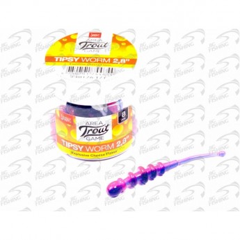 Слаги съедобные искусственные LUCKY JOHN PRO SERIES TIPSY WORM 2,3 in (58 мм), цвет T71, 12 шт